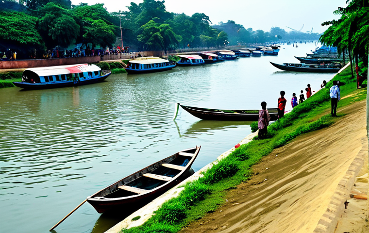 방글라데시의 도시 개발 프로젝트 - **Image Prompt:** "A serene rooftop garden in a modern city, fully clothed people tending to plants,... 방글라데시의 도시 개발 프로젝트 - **Image Prompt:** "A serene rooftop garden in a modern city, fully clothed people tending to plants,...