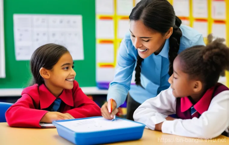 방글라데시의 교육 체계 - **Prompt: Collaborative Learning in a Modern Classroom**
    "A group of diverse elementary school c...