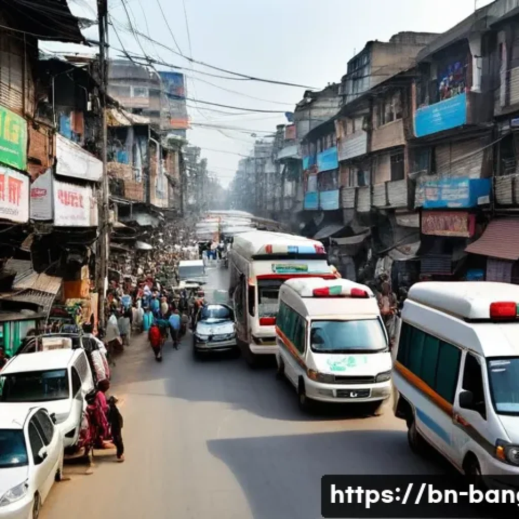 방글라데시의 수도 다카의 교통 체증 - **Prompt 1: The Invisible Wall of Traffic**
A wide-angle, realistic photograph of a severely con...