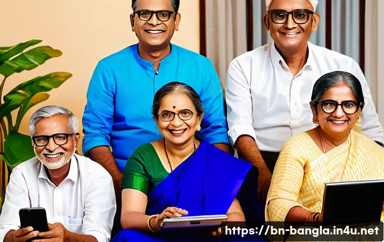 방글라데시의 소셜 미디어 사용 - A diverse group of Bengali people from different age groups engaging actively on social media platfo...