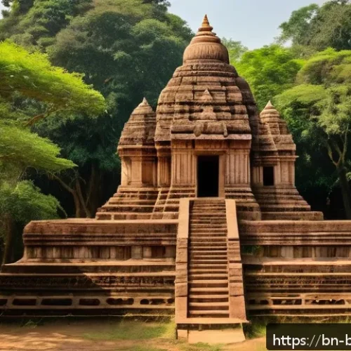 Home 32 방글라데시의 유네스코 문화유산 - A detailed and atmospheric depiction of the ancient Mahasthan Garh archaeological site in Mymensingh...
