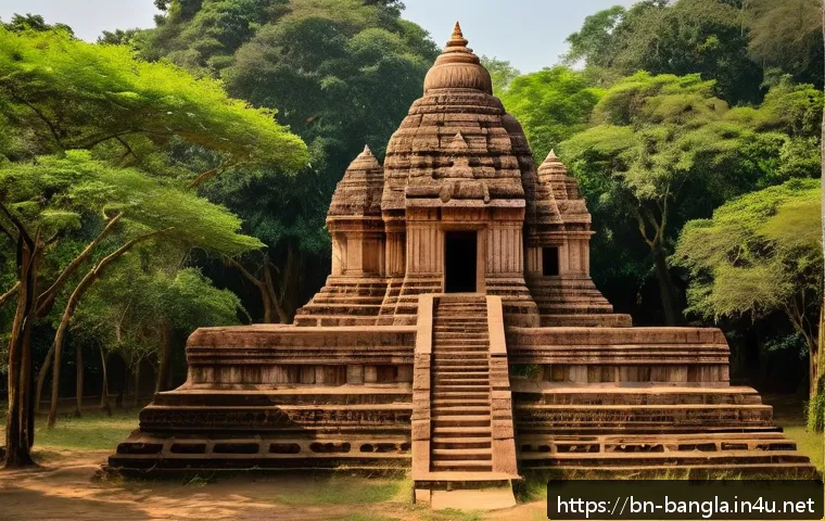 방글라데시의 유네스코 문화유산 - A detailed and atmospheric depiction of the ancient Mahasthan Garh archaeological site in Mymensingh...